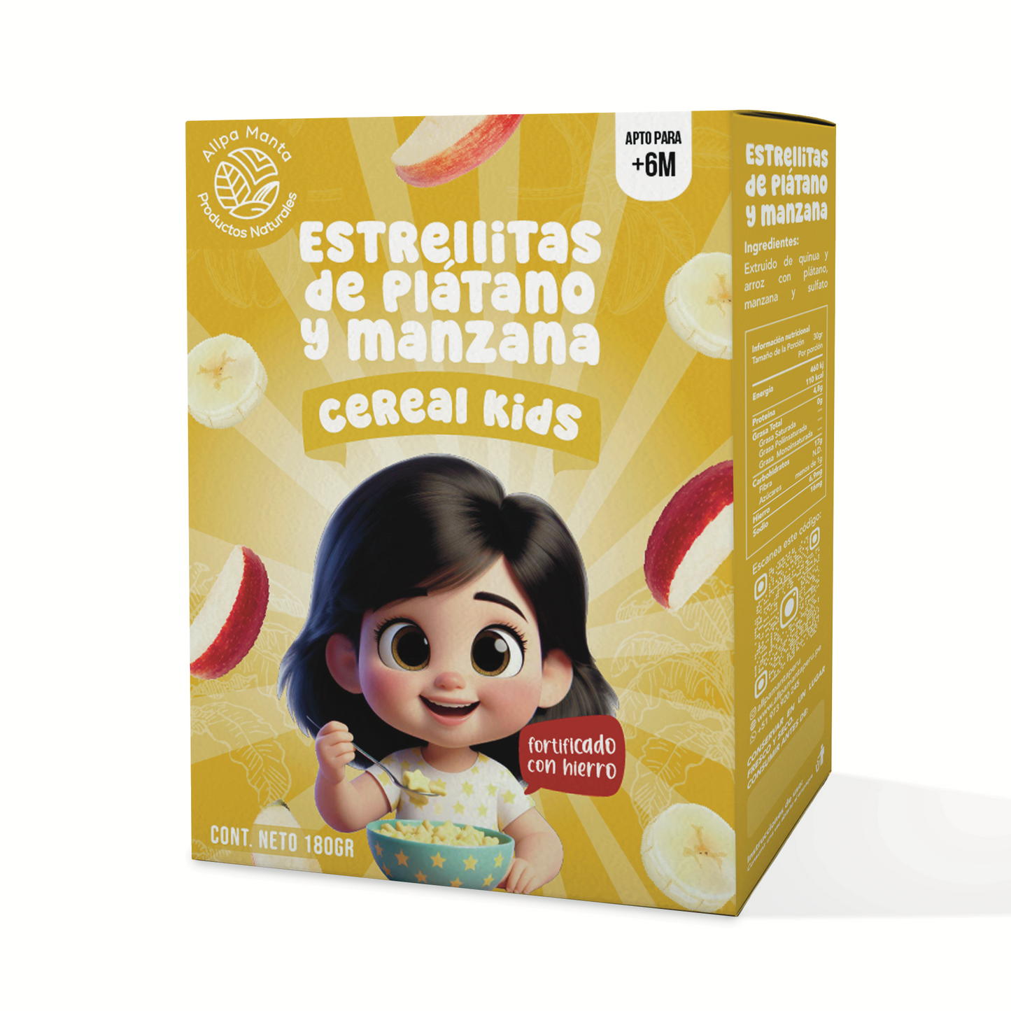 Cereal Estrellitas de plátano y manzana (con hierro)