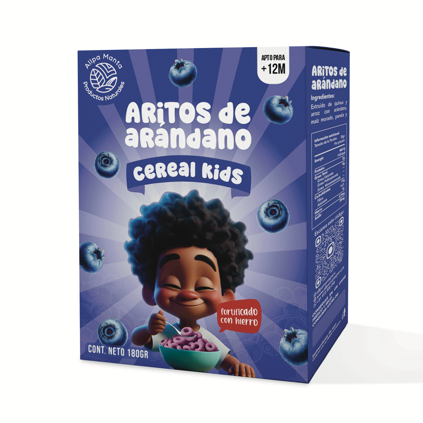 Cereal Aritos de arándanos (con hierro)