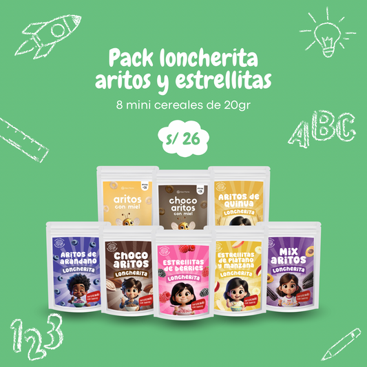 Pack Loncheritas aritos y estrellitas 20gr c/u