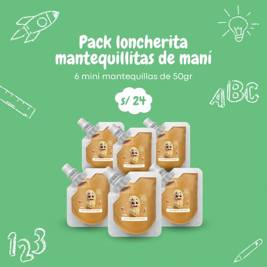 Pack: minis mantequillas de maní de 50gr c/u